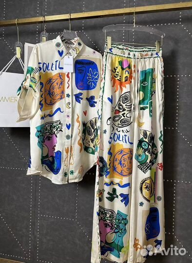 Костюм из натурального шелка Zimmerman