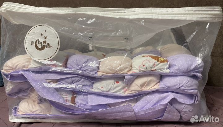 Бортики в детскую кроватку 4 шт