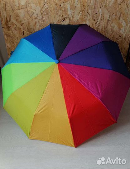 Новый складной зонт радуга полуавтомат