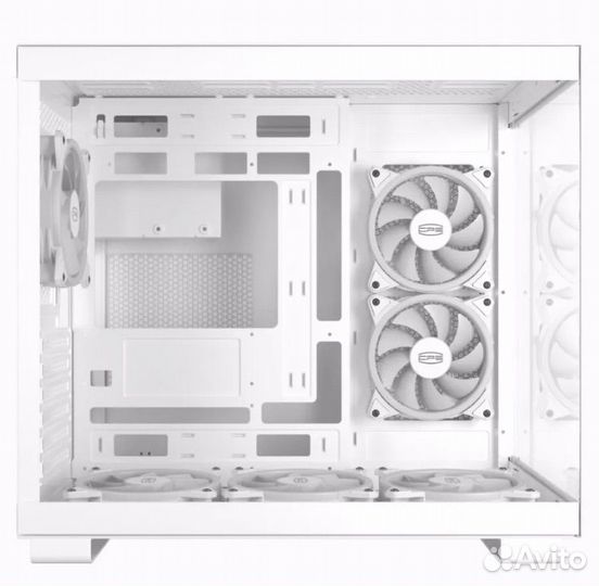 Корпус для пк белый аквариум (pc cooler c3 t500)