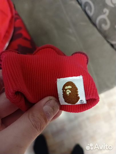 Зип - худи bape. Красный цвет