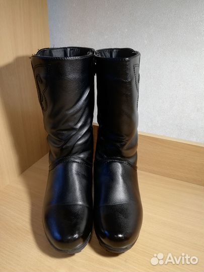 Сапоги женские зимние чёрные 37размер