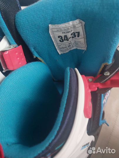 Коньки хоккейные детские раздвижные, р 34-37