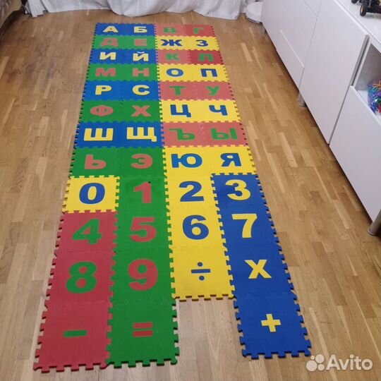 Складной развивающий детский коврик пазл