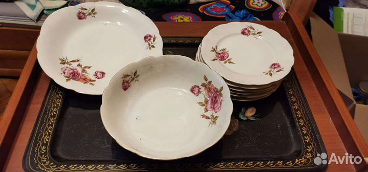 Сервиз чайный + столовый Дулево Пурпурная Роза