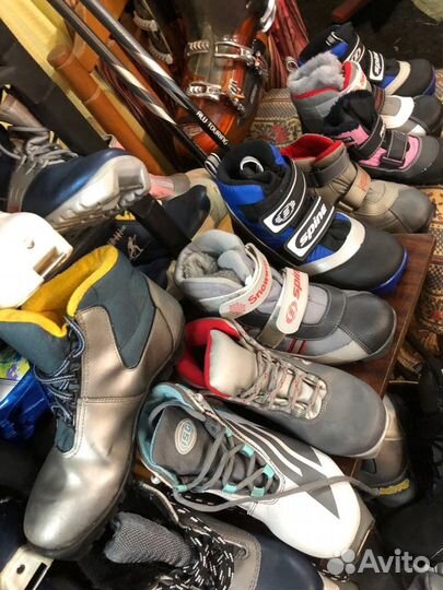 Лыжи, ботинки б/у и новые