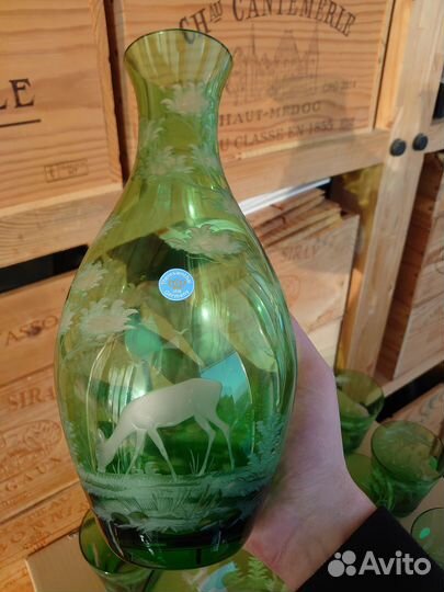 Набор хрустальной посуды Theresienthal (охота)