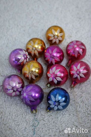 Советские ёлочные игрушки, стекло