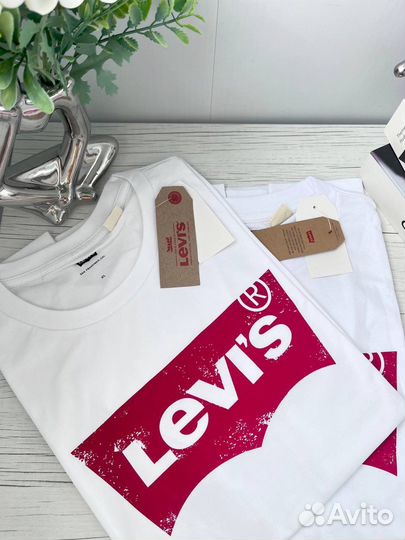 Футболка женская мужская levis оригинал белая