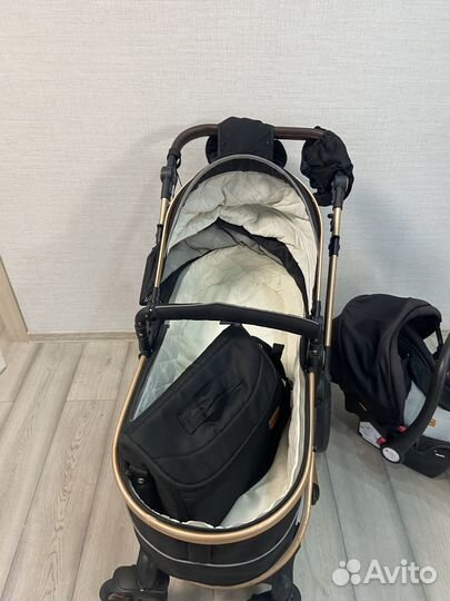 Детская коляска - трансформер Luxmom 518 3в1 черны