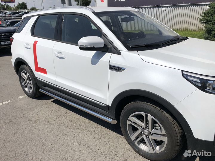 Защита штатного порога Changan труба