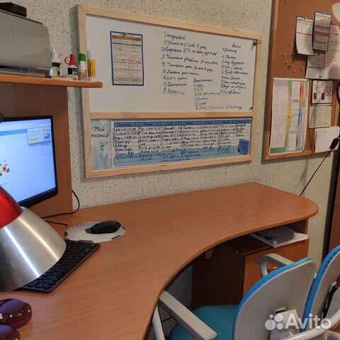 Магнитно маркерная доска с планером 65х95см