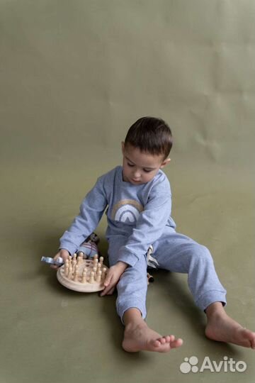 Костюм для мальчика и девочки,унисекс, в рубчик