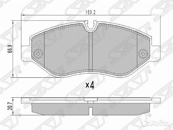 Колодки тормозные перед mercedes sprinter 06- 3/5
