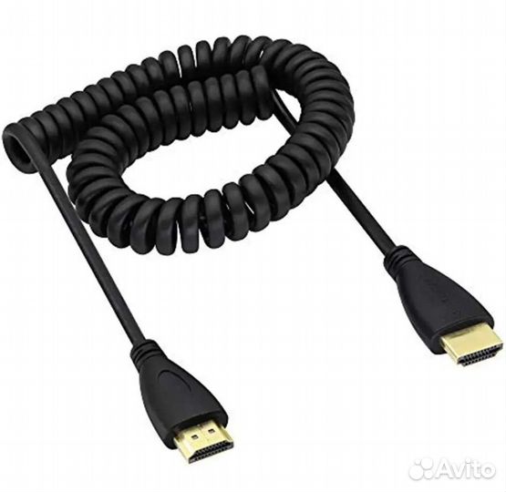 Кабели hdmi-hdmi, micro, mini - пружина (толстый)