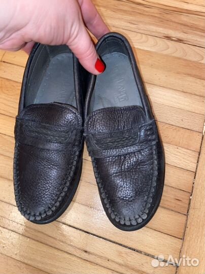 Мокасины кожа на мальчика 30