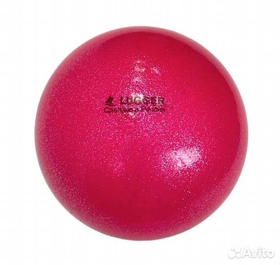 Мяч д/худ.гимн. 19см малиновый с блестками