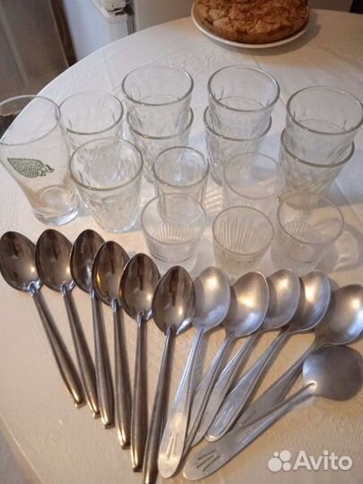 Стаканы, ложки СССР