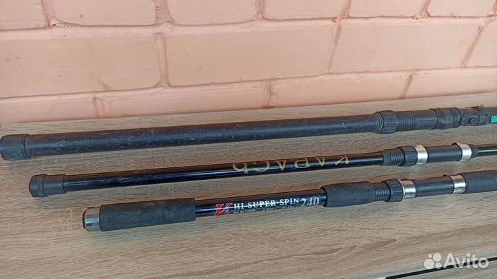 Удилища телескопические, 3 штуки