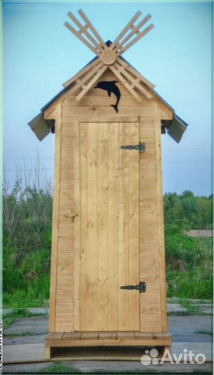 Уличный туалет деревянный елю 963
