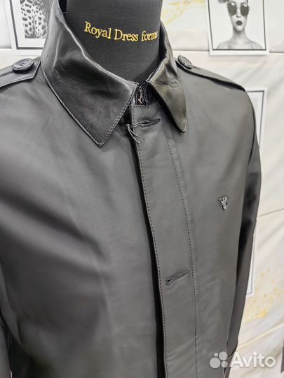Куртка кожаная prada премиум, 56 размер