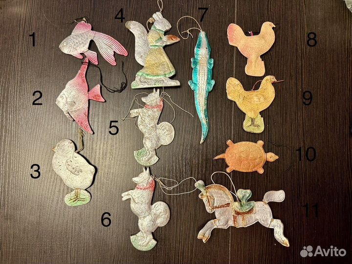 Елочные игрушки СССР картонаж