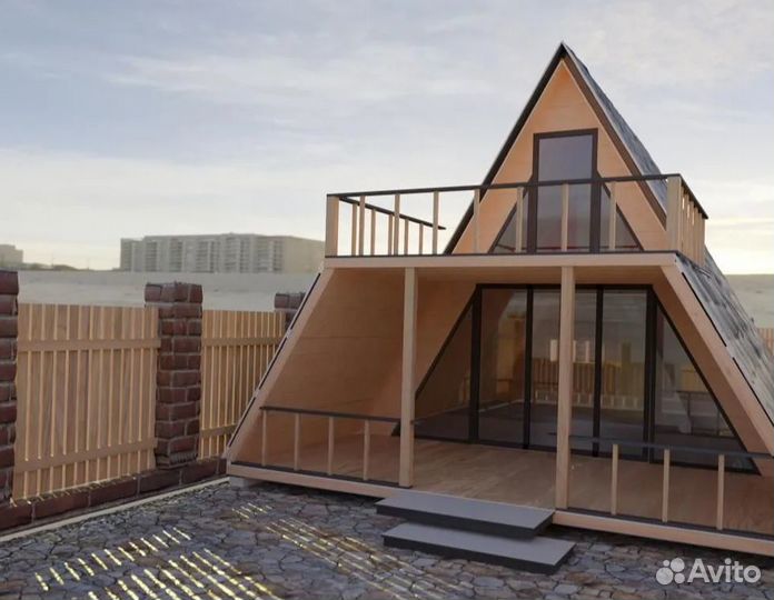 Каркасный дом А-фрейм в наличии