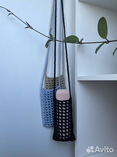 Вязаный чехол для телефона/бутылки