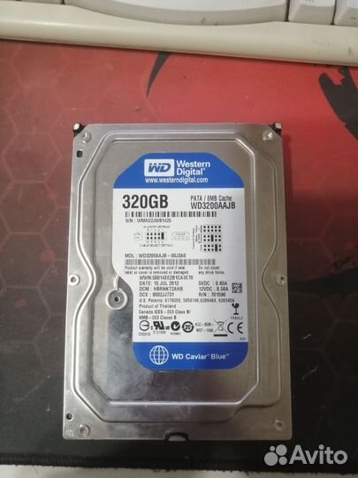 Жёсткий диск 320GB IDE WDC WD3200aajb-00J3A0