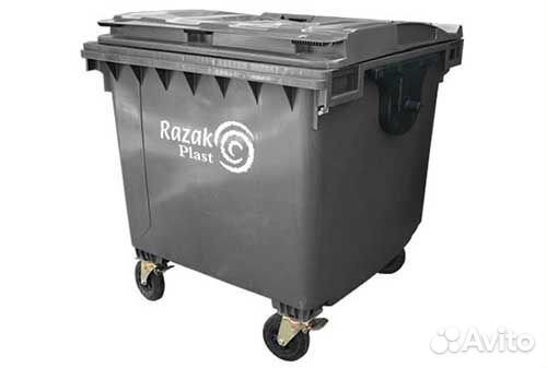 Контейнер для мусора 1100 л серый