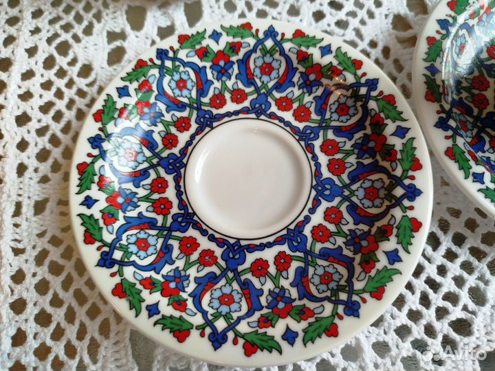 Классический турецкий фарфоровый кофейный сервиз
