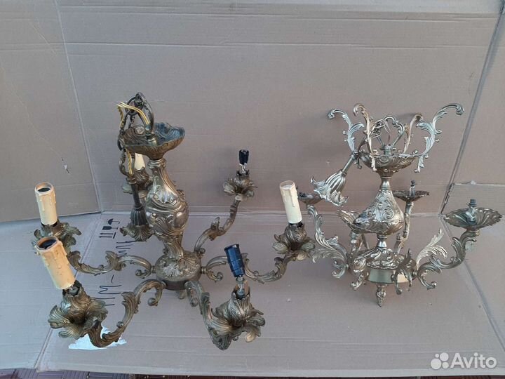 Люстры СССР бронза