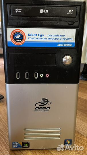 Системный блок, монитор, клавиатура