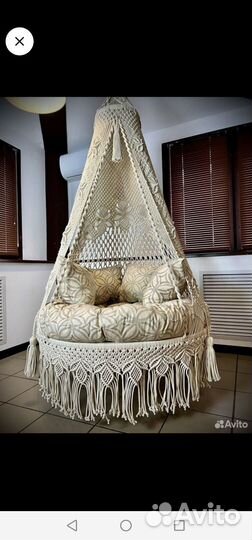 Подвесное кресло гамак макраме