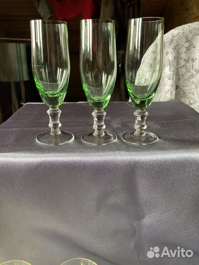 Редкие бокалы, рюмки цветное стекло 60-70е