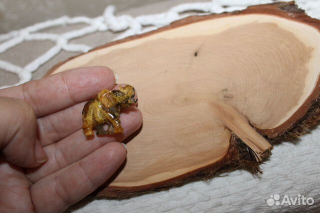 Янтарь натуральный статуэтка слоника