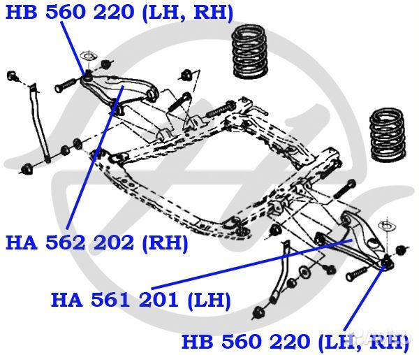 Рычаг передней подвески, нижний, правый logan