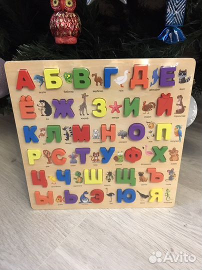 Деревянный алфавит/азбука для детей