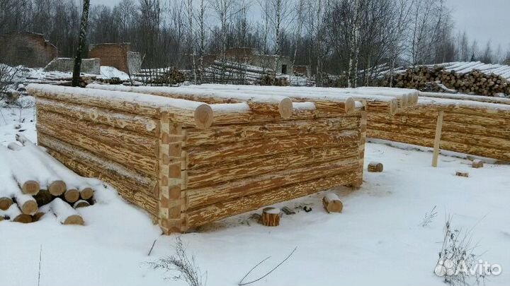 Сруб бани 4 / 3 + 2