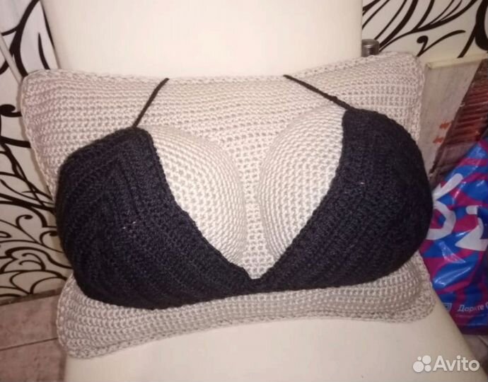 Вязаные подушки