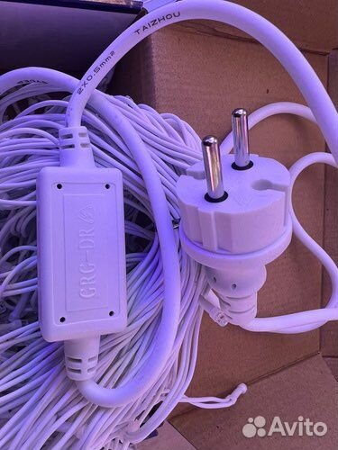 Гирлянда уличная бахрома 12 м белый и желтый цвет