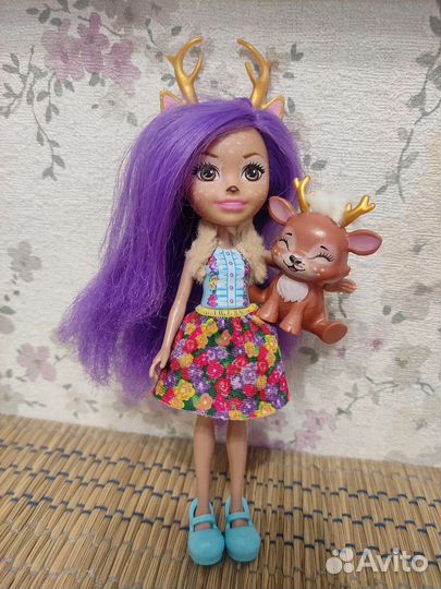Куклы энчантималс с питомцами и барби