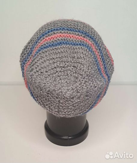 Шапка конопляная вязаная