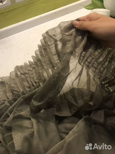 Готовый тюль, серый