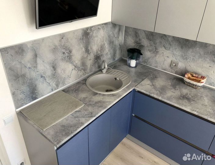 Угловая кухня мдф фасады