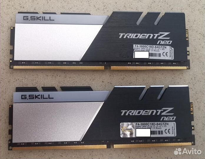 32Gb (32x1) DDR4 3800 CL18 G.skill Trident Z Neo