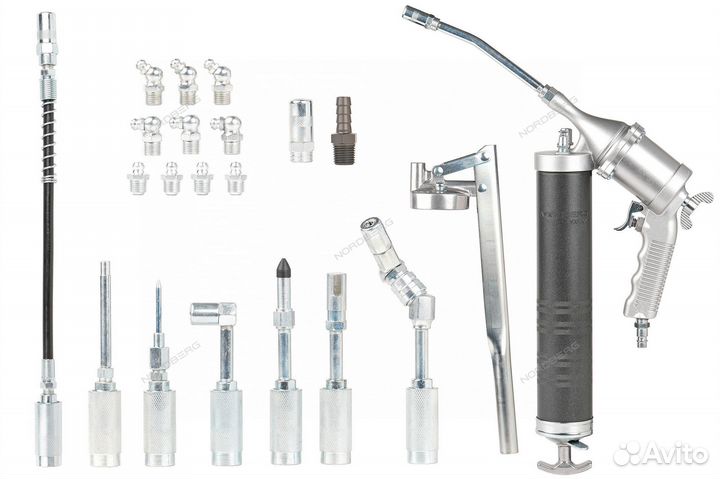 Шприц плунжерный пневматический С насадками NO3404