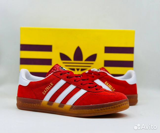 Кроссовки Adidas Gazelle x gucci 'Red Velvet'