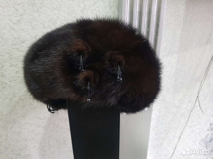 Норковый берет мягкий