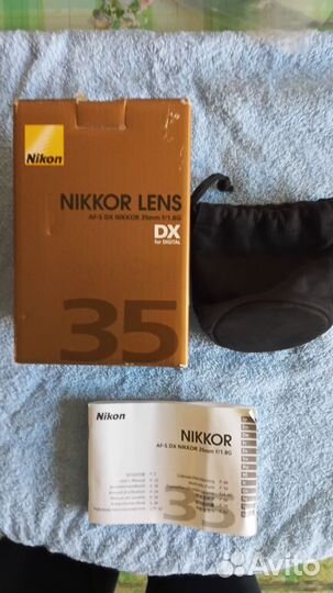 Обьектив Nikon 35,f1.8,коробка
